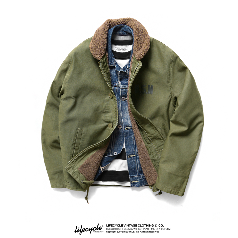 LifeCycle复刻N1印花甲板厚外套