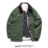 LifeCycle秋冬复古巴恩风无蜡夹克阿美咔叽风衣工装 外套男复刻BBR
