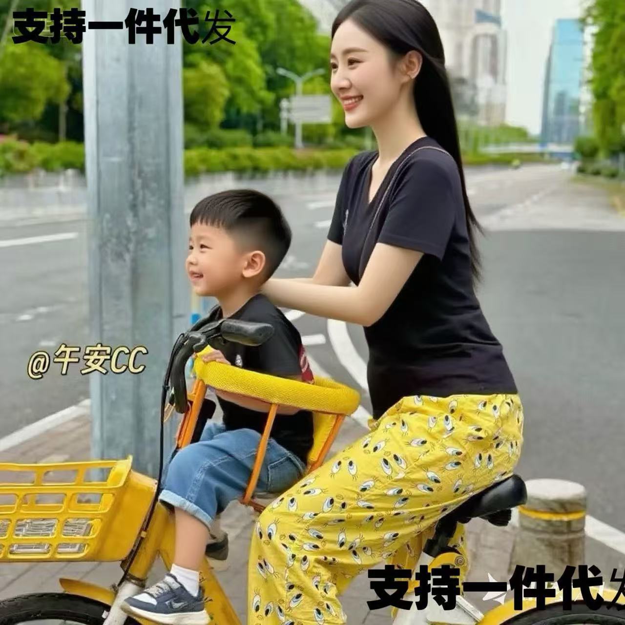 自行车前置座椅宝宝安全座椅单车加大号婴儿小孩座椅两用前挂
