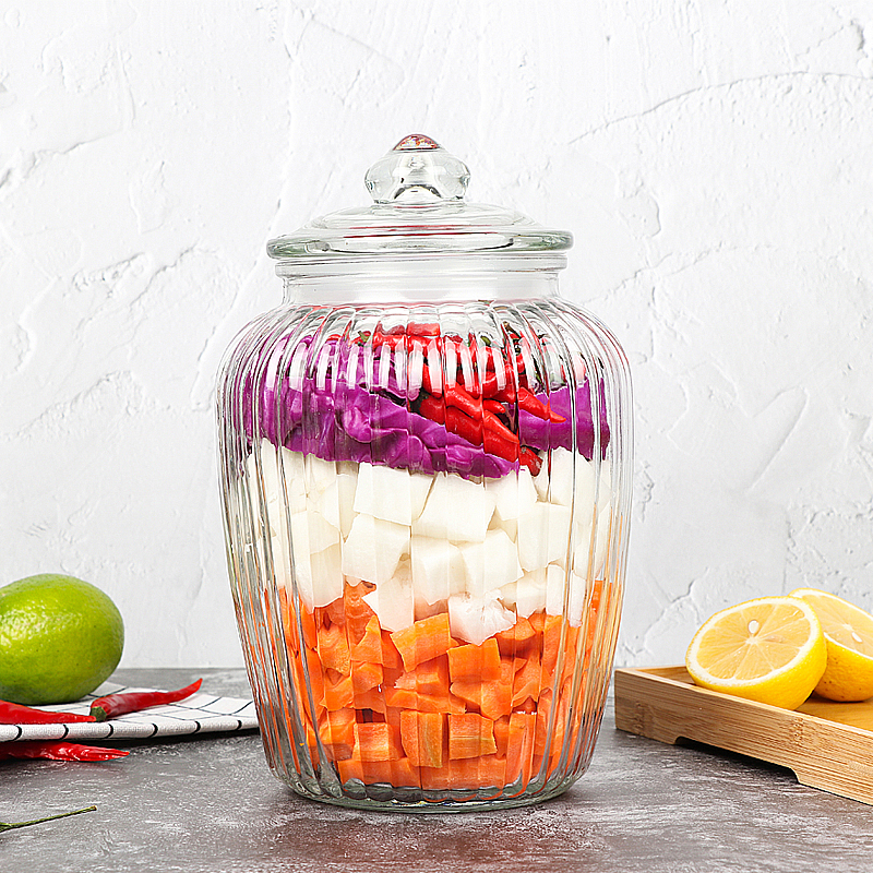 陈皮专用储存罐超大号玻璃罐储物罐腌制透明家用加厚泡酒咸菜罐
