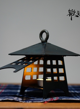 纯手工仿古宫灯中式雪见灯铁艺烛台兰亭装饰怀旧建筑复古长安灯