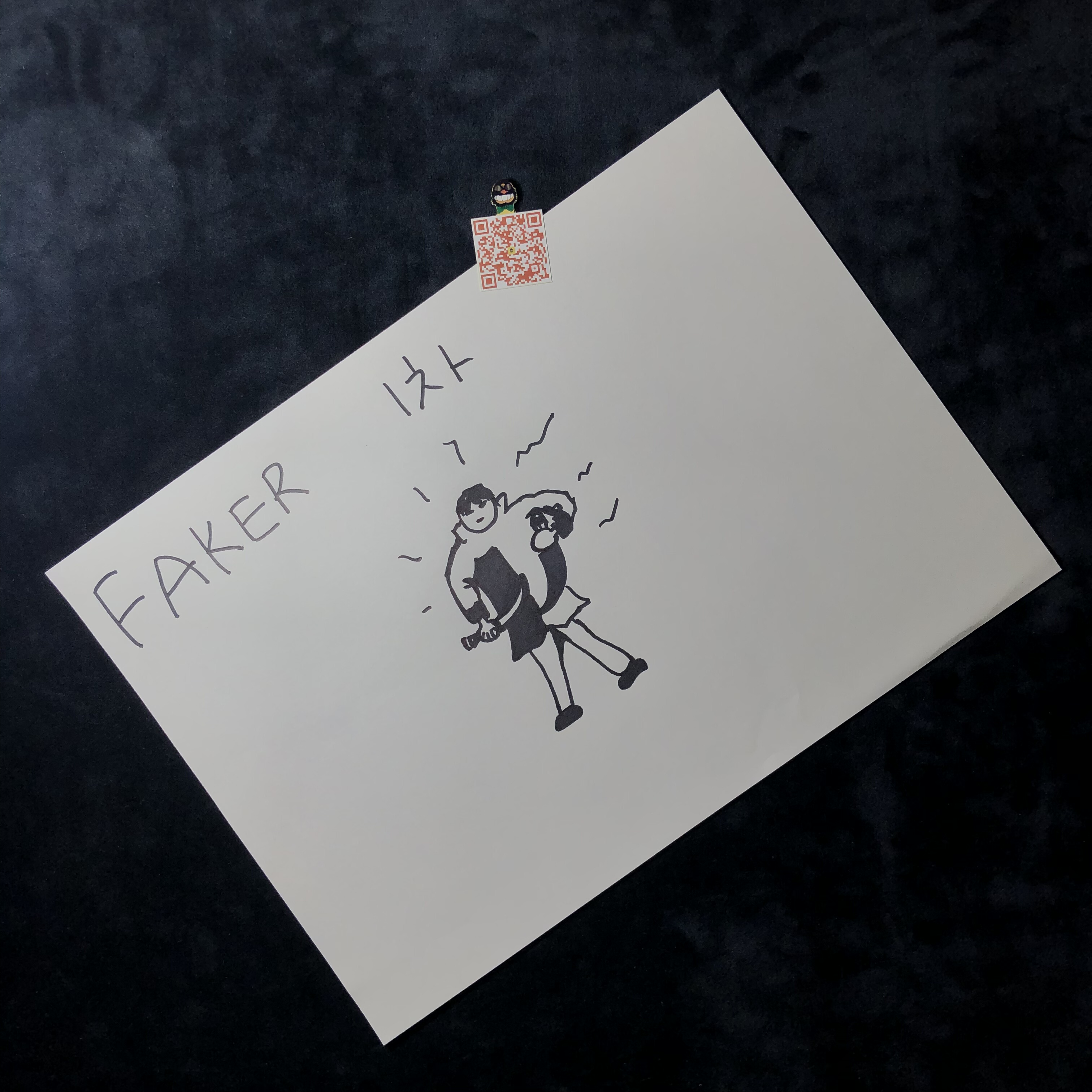 李相赫Lee Sang-hyeok Faker 大魔王 英雄联盟 T1 亲笔绘画