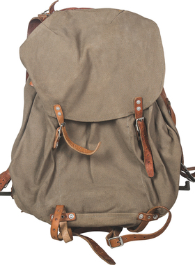 二战瑞典军版 M39外骨架帆布背包全新植鞣革牛皮vintage复古RRL范