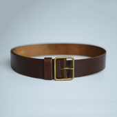 腰带哈雷机车复古vintage经典 瑞士军版 皮带黄铜针扣植鞣革时装 RRL