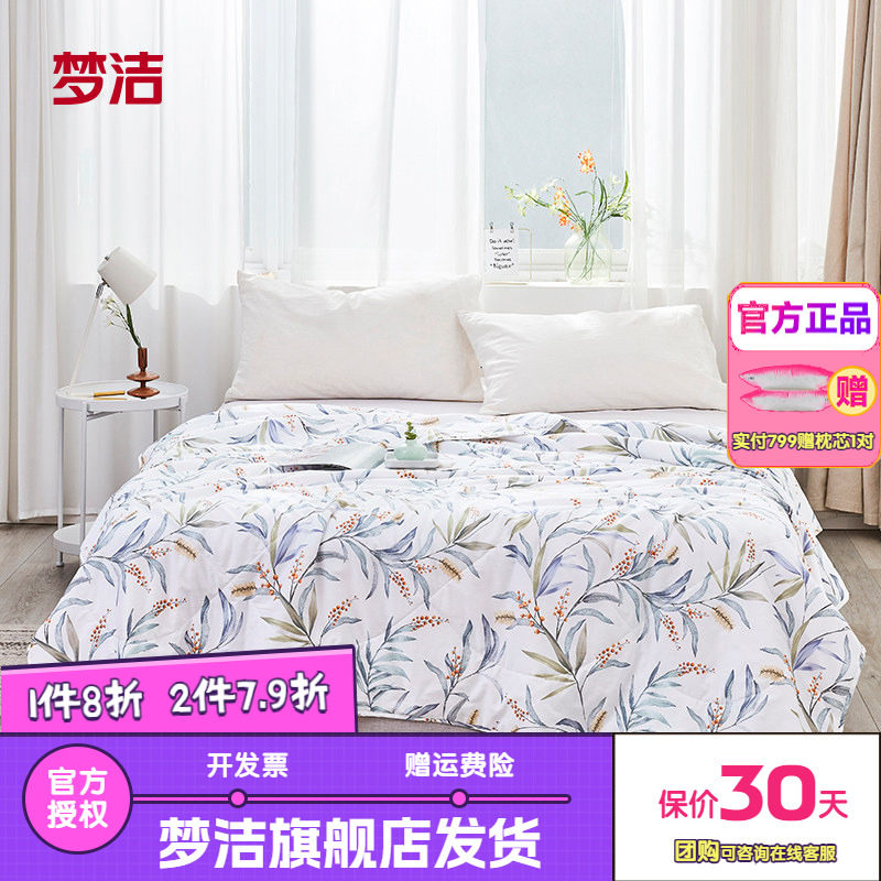 梦洁家纺空调被夏凉被夏季薄款被子单人夏被双人春秋被芯清风徐来