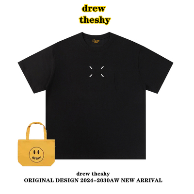 drew王嘉尔同款短袖t恤男女美式潮牌宽松纯棉休闲百搭ins情侣上衣