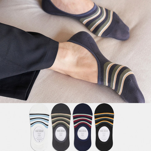 韩国浅口春夏男防滑不掉隐形船袜
