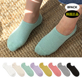 韩国东大门新款 袜子女士船袜春夏季 防滑不掉跟硅胶糖果纯色短袜套