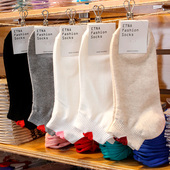 etna韩国代购 低帮爱心短袜女夏薄款 纯色心形浅口棉袜东大门短筒袜