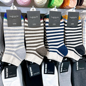 条纹袜子韩国东大门代购 ggorangnae撞色休闲潮流男士 棉袜吸汗短袜
