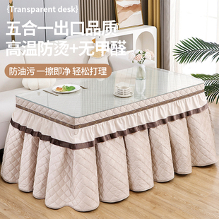 PVC透明软玻璃烤火罩桌垫桌面隔热免洗防水防油防烫餐桌垫水晶板