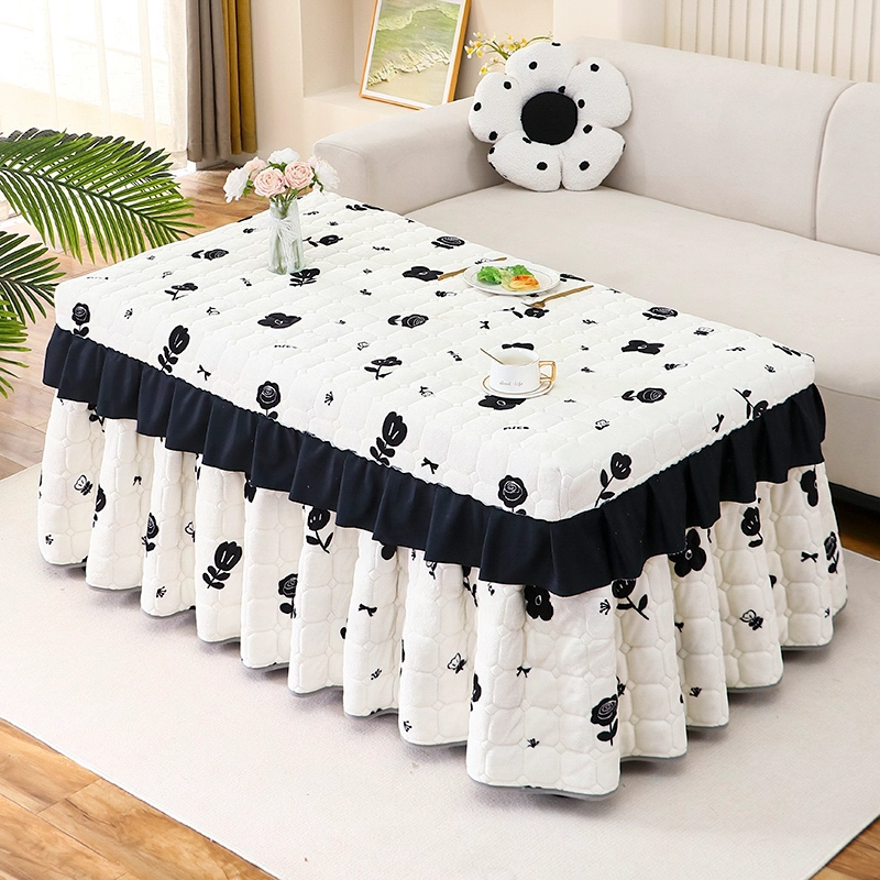 加绒烤火罩加厚麻将桌布取暖茶几套正方形电暖炉火炉套子套烤火被