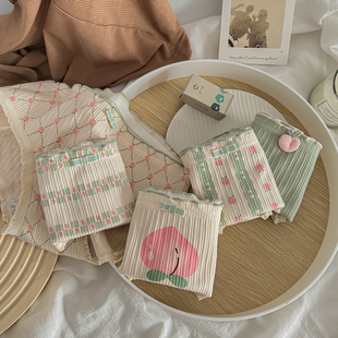 水蜜桃内裤 女纯棉裆少女日系甜美可爱肤色ins风韩系学生中腰