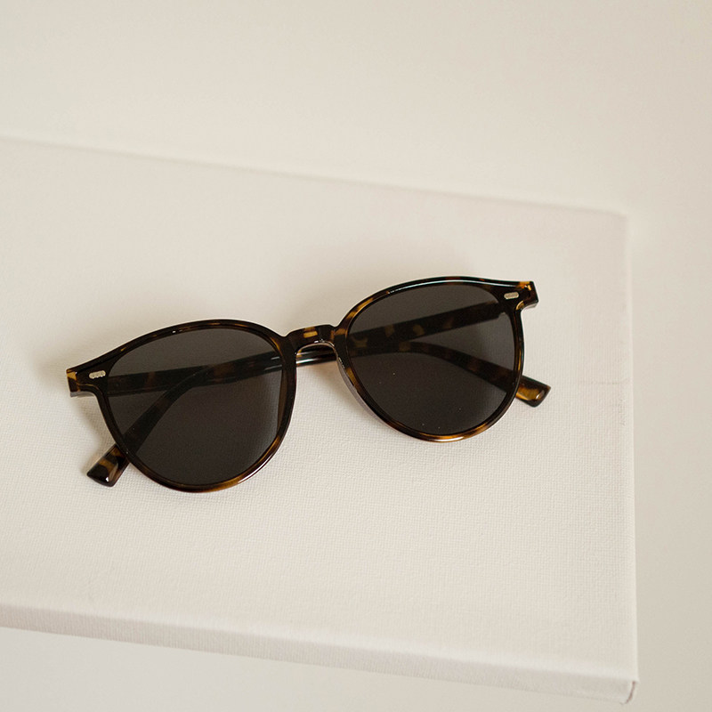 小物商店 百搭男女款豹纹玳瑁花色细边圆框墨镜太阳遮阳眼镜 包邮