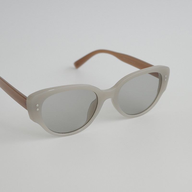 小物商店 莫兰迪色系简约复古风猫眼遮阳墨镜太阳镜 包邮