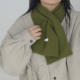 包邮 100%羊毛保暖百搭显白复古纯色男女款 穿口交叉小围巾围脖