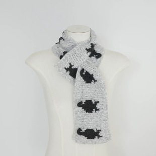 翘翘的小尾巴~可爱小猫咪穿叉口萌萌的含羊毛保暖小围巾围脖 包邮