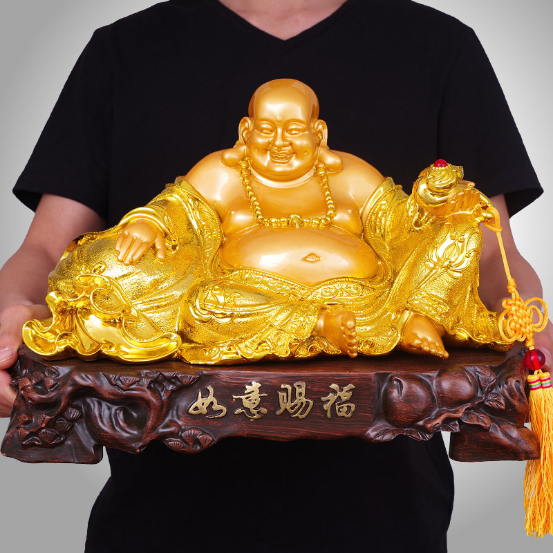 大号笑佛摆件招财赐福客厅玄关