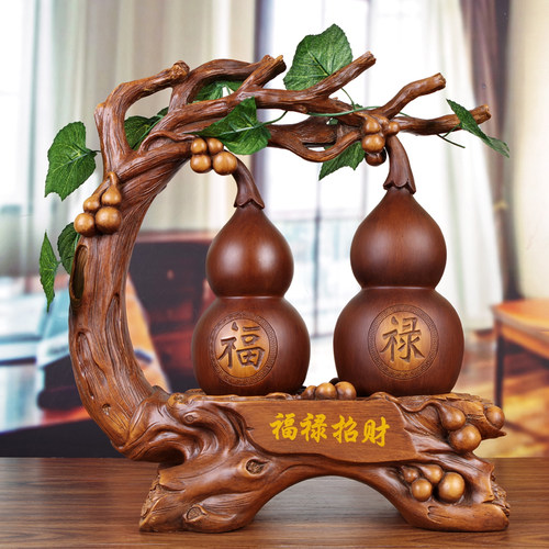 葫芦摆件大号 一对招财客厅酒柜办公室玄关家居摆设 乔迁开业礼品 - 封面