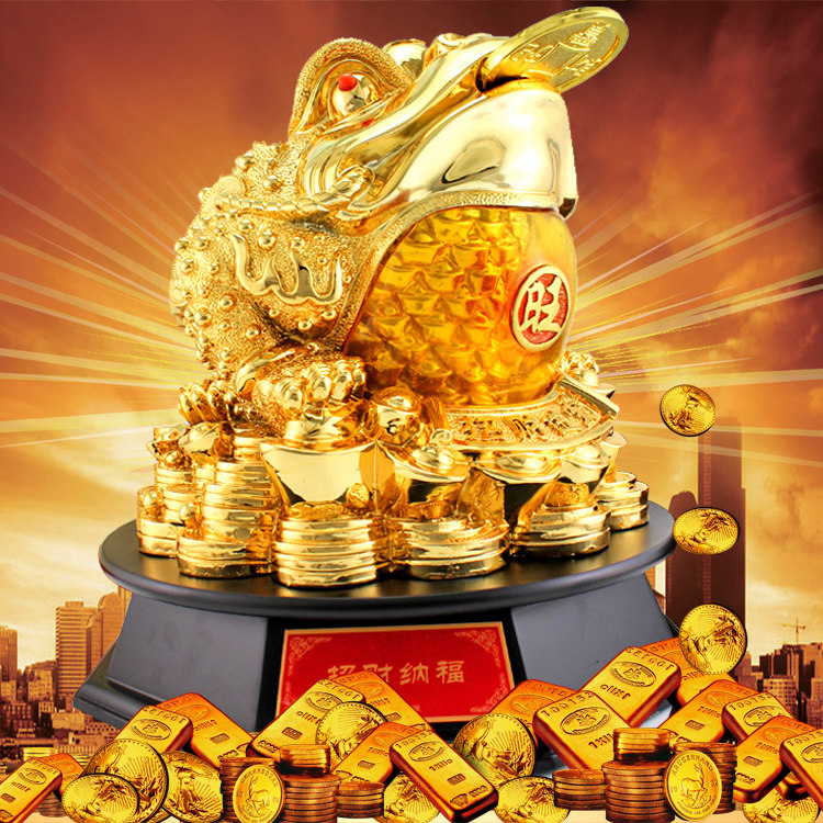 招财金蟾摆件大号三脚蟾蜍开业送礼收银台电视柜客厅家居风水摆设|ruв категории Домашний быт, украшения - от Buy2taobao.com для оказания профессиональной услуги покупки агента Taobao