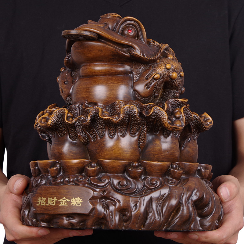 金蟾摆件中式招财旺财中式开业礼品 三脚蟾蜍金蝉店铺收银台摆设