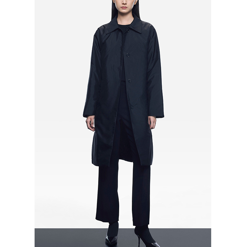 【鄂*定单】女士羽绒服2025年早秋新品风衣真丝混纺薄白鹅绒外套