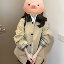 中长款卡其色学院风风衣外套女2025春秋新款小个子韩系高级英伦风