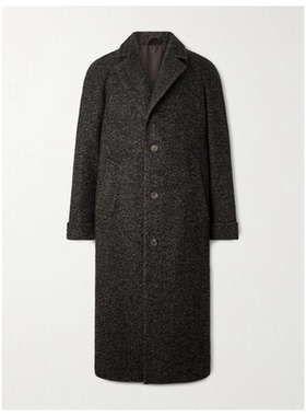 ANDERSON  SHEPPARD 人字纹 羊毛软糯大衣男舒适中性款轻薄防风