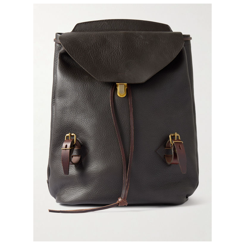 BLEU DE CHAUFFE 黑貂皮全粒面皮革背包男运动包行李箱健身包男