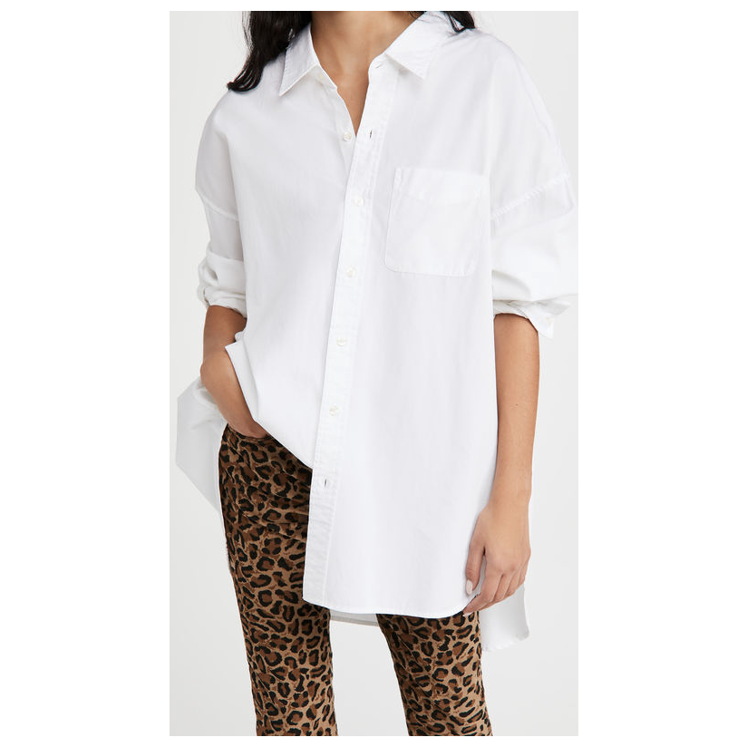 r13 低领牛津布衬衫女