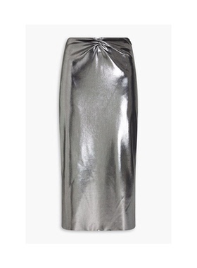 GALVAN ized 扭曲金属感针织半身裙女OL风裙子女通勤ins婚礼裙