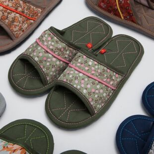 秋冬季女士布拖鞋居家韩国地板手工加厚纯棉静音春秋季布底不臭脚