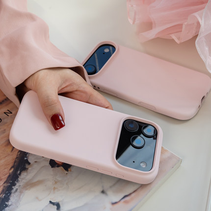 少女粉色不会发黄适用17ultra小米17pro手机壳k90promax耐脏15s软糯14红米K8070防摔16苹果13套note液态硅胶+