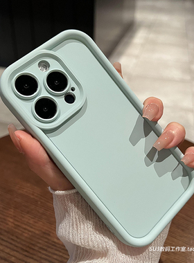 奶蓝色肤感磨砂硅胶适用华为nova5/6荣耀play7Tpro手机壳V40简约X10加厚x20畅玩40防摔30plus保护套9X全包软