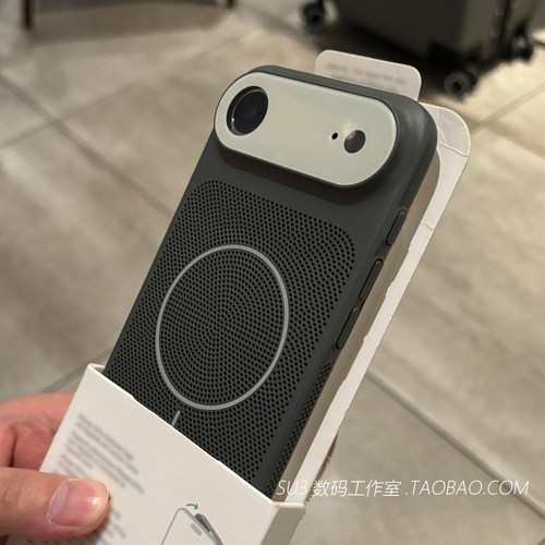 炭黑色细磁吸充电网孔散热镂空iPhone适用17Air苹果17promax手机壳16pro全包镜头膜15大视窗14撞色13超薄12硬