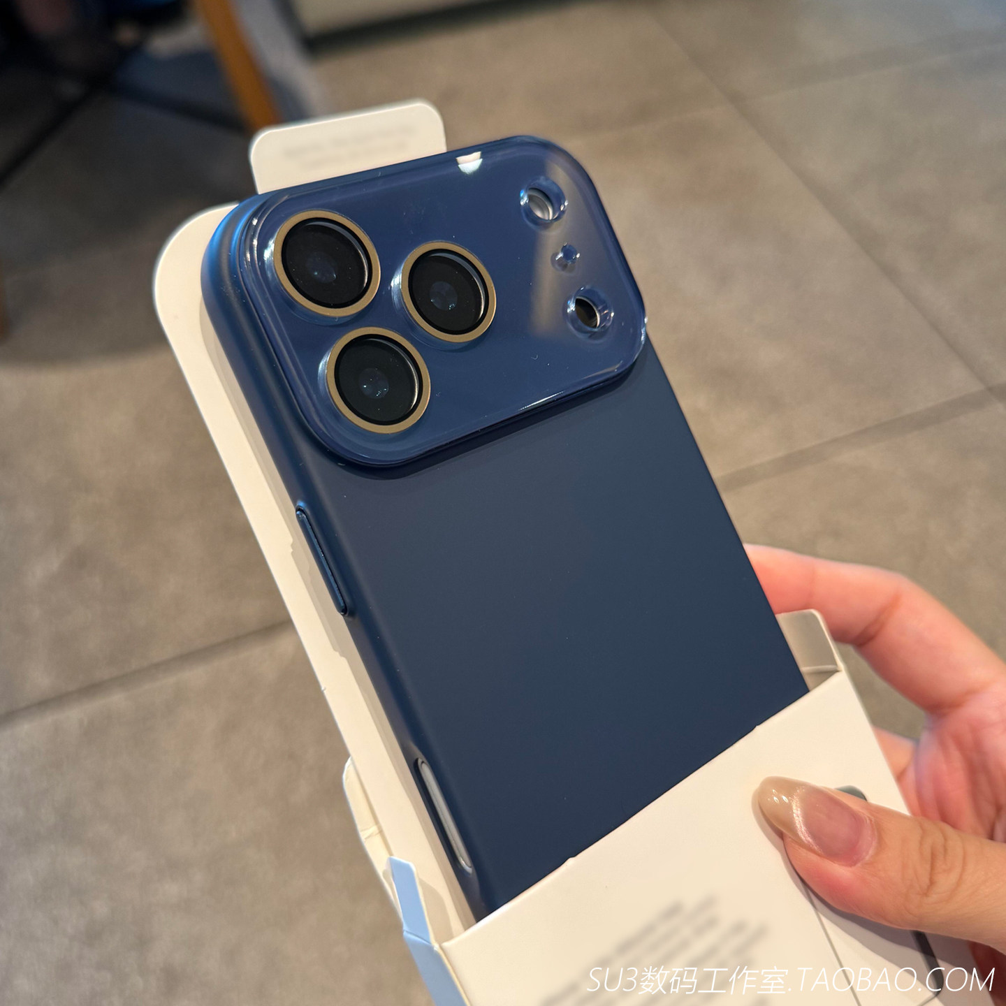 全包带水晶镜头膜适用苹果17pro手机壳17promax海军蓝iPhone16高级感plus小众15超薄14硬壳13独立按键12男士