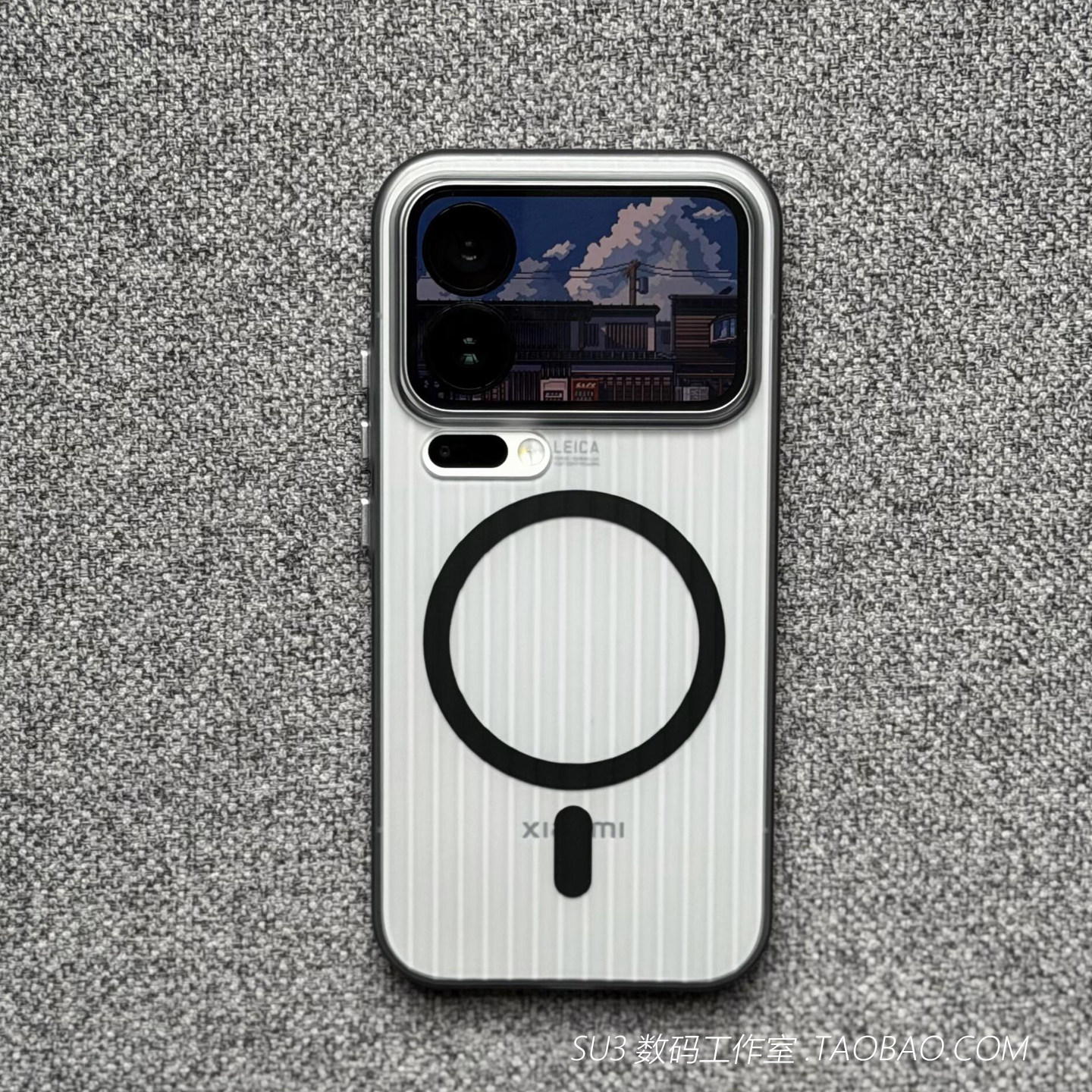 瓦楞磁吸适用K90小米17pro手机壳17promax立体条纹15ultra全包14防摔红米K80磨砂K70防指纹MagSafe透明保护套