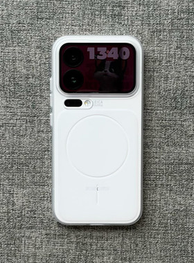 磨砂透白色磁吸硬壳Air适用iPhone16苹果17promax手机壳15plus磨砂14简约13半透明12小米17金属按键超薄裸机