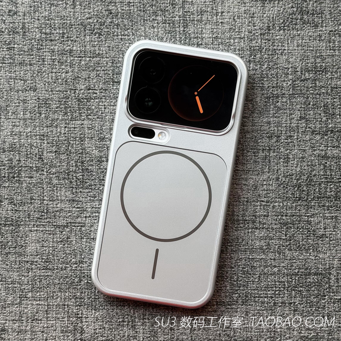 银色细圈磁吸充电适用小米17promax手机壳小米17pro红米K90保护套新款亚克力硬壳全包防摔高级不沾指纹磨砂