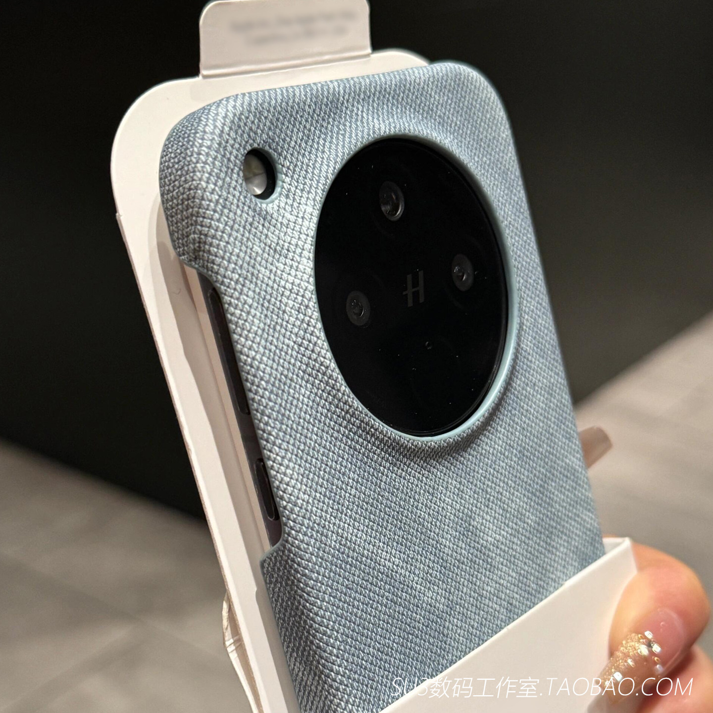 做旧复古感蓝白色牛仔布纹适用小米15/14pro手机壳15ultra简约13红米k80半包硬壳K70防摔高级感小众男保护套