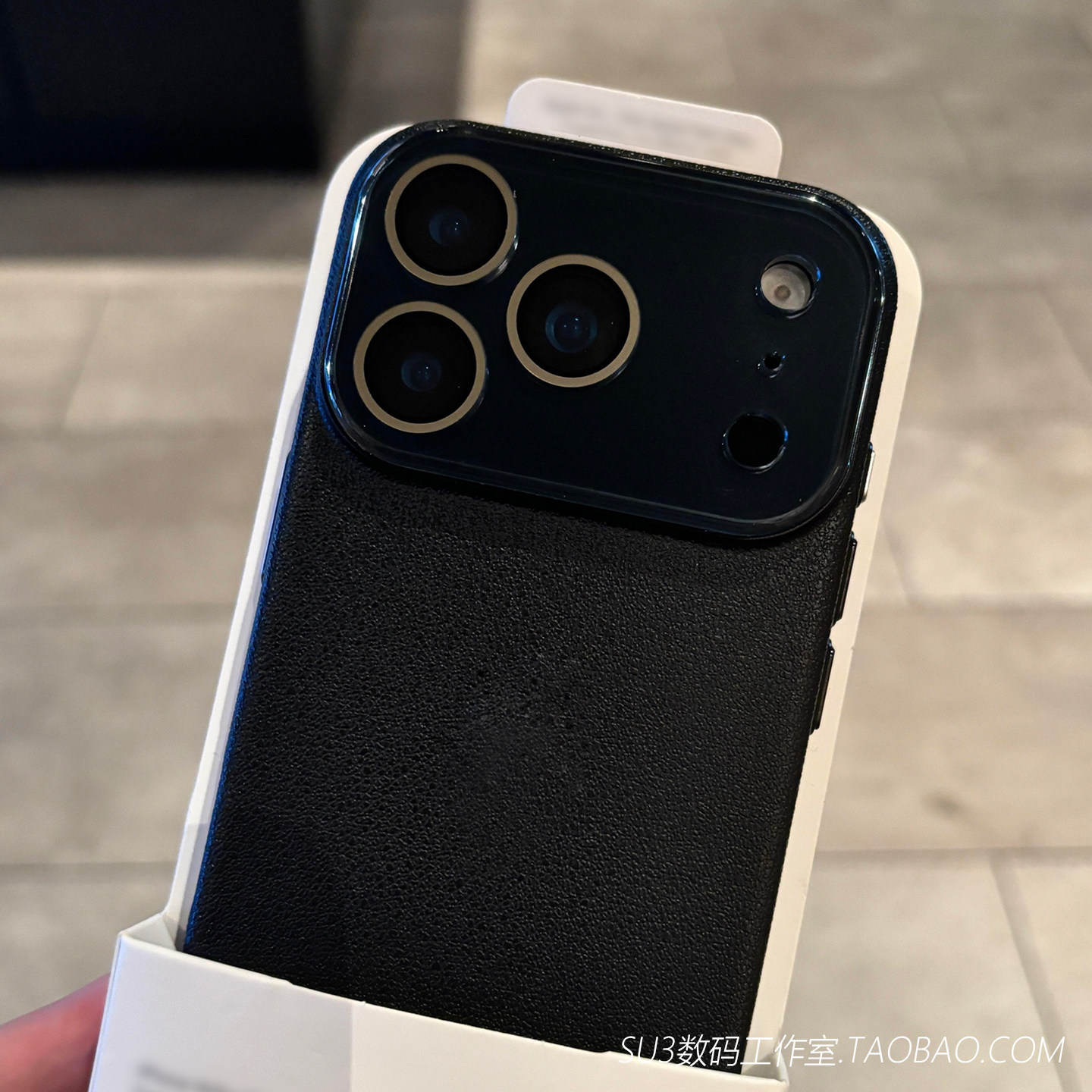 荔枝纹理颗粒感硬壳适用iPhone17苹果17pro手机壳max全包Air水晶镜头膜15plus纯黑色14超薄高级感13简约磨砂