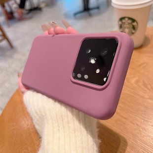 橡皮擦黑加仑紫色新款 树莓紫粉适用小米14手机壳13真液态硅胶ultra至尊版 14pro红米K60软K70防滑note13防摔