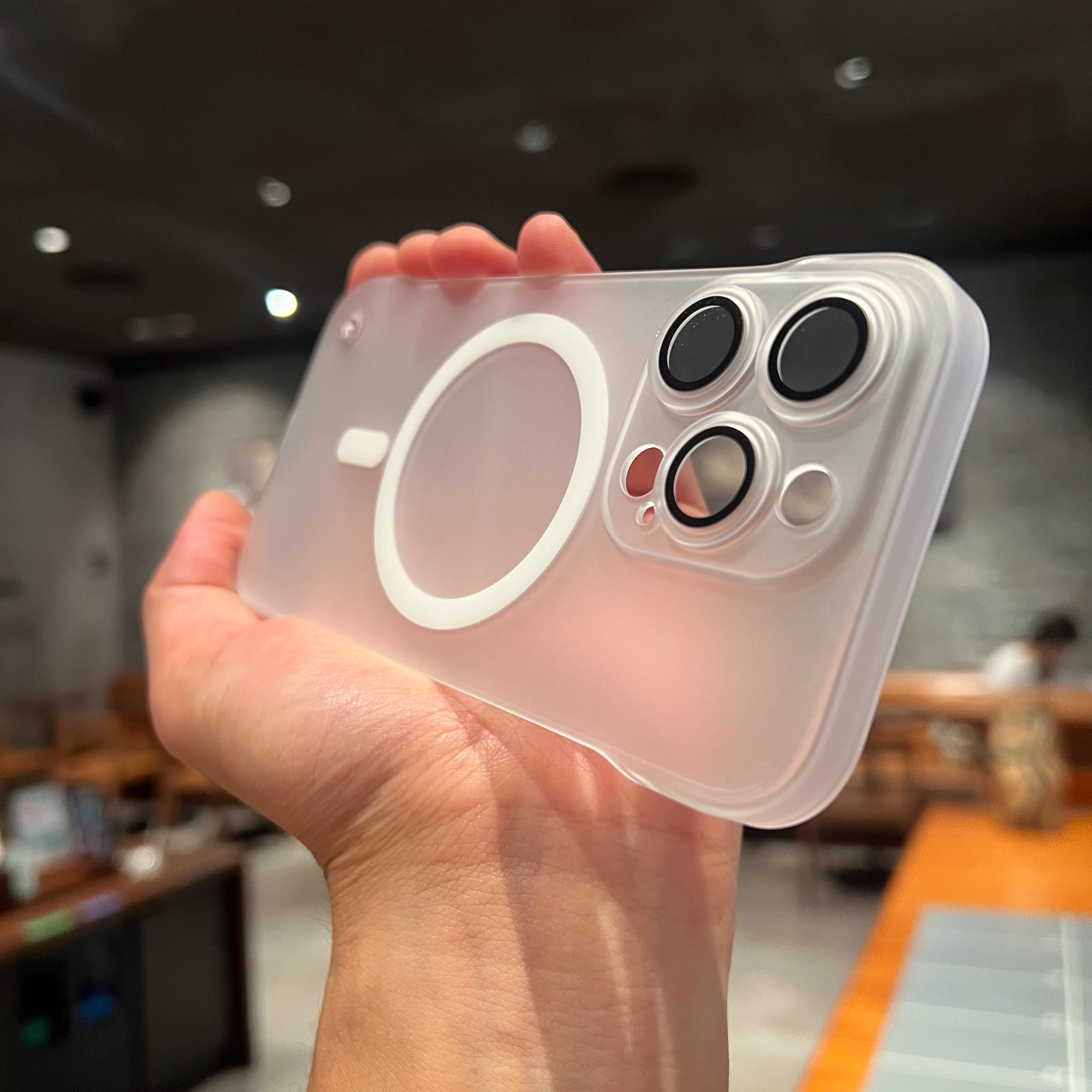 肤感无边框适用oppo Reno12/11手机壳10/9半透明pro磨砂白色FindX7/X6超薄ultra半包Magsafe磁吸充电裸机简约