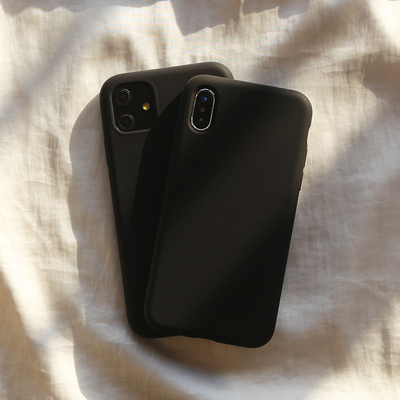 xr液态硅胶苹果纯黑色