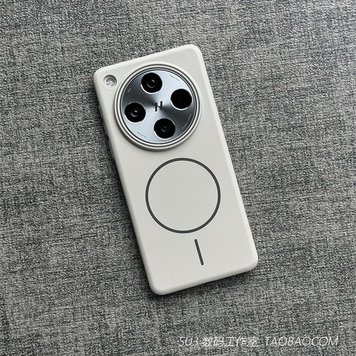 Beats磁吸FindX8s无线充电x7ultra适用oppoReno13手机壳pro细圈12峰岩白色6大孔109全包14一加Ace5硬magsafe