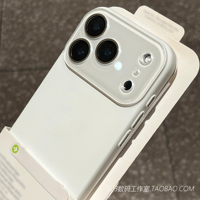 自带镜头膜硬壳适用iPhone17苹果17promax手机壳Air全包16pro防摔15plus高级14简约13月光白纯色12男女轻薄套
