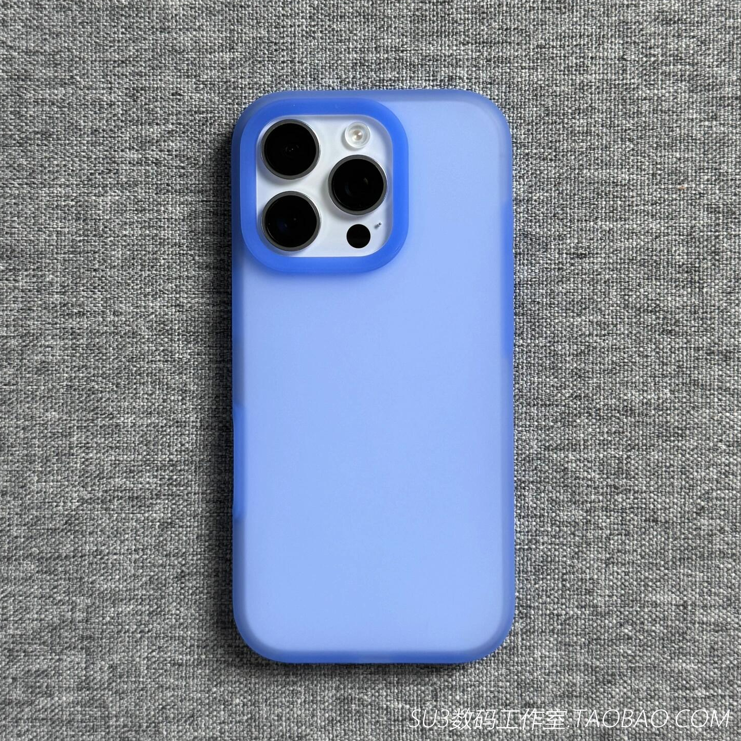 软糯二代果冻液态硅胶适用iPhone15苹果16pro手机壳max简约14plus高级感13防摔12不会发黄磨砂半透明深蓝色厚