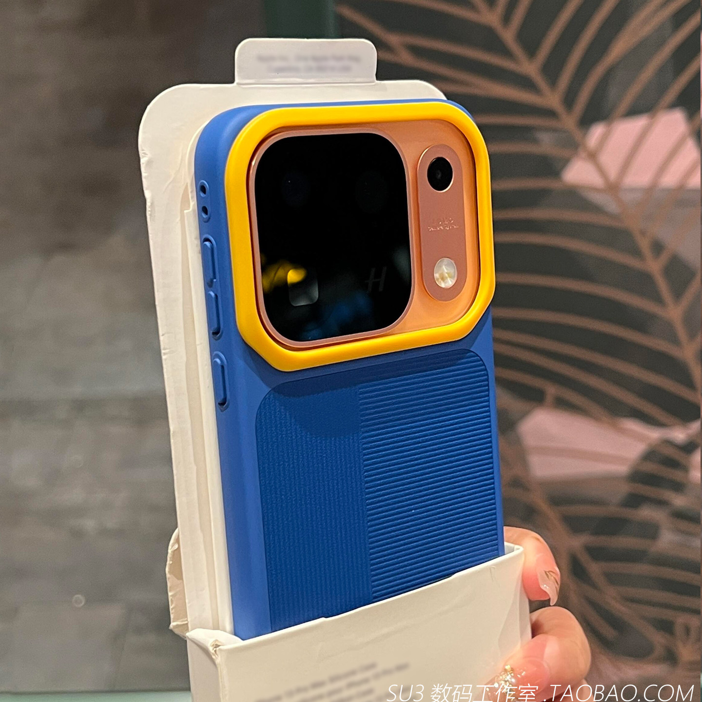 内置磁吸皮纹条纹适用oppoFindX10手机壳e素皮拼接X10promax硬壳vivoX500pro小米18promax宝蓝色x9撞色黄磨砂