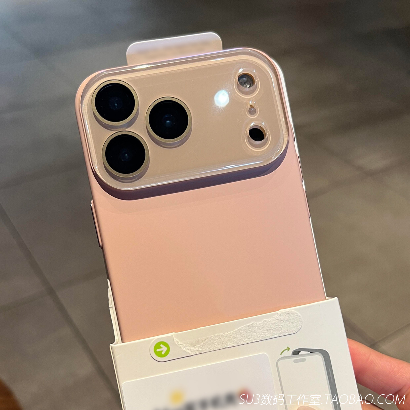 全包带水晶镜头膜适用苹果17pro手机壳17promax淡粉色iPhone16高级感plus小众15超薄14硬壳13独立按键12防摔