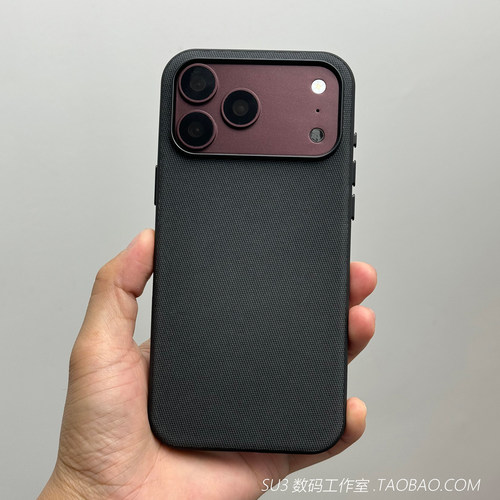 官方款黑色科技织物壳17pro适用iPhone苹果18promax手机壳16布纹Magsafe磁吸15plus防摔14耐脏13硬背板软边